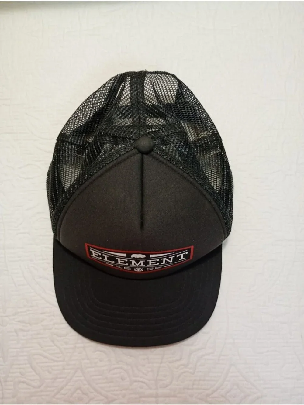 Element Black Mesh Trucker Hat Snapback Adjustable Logo Design